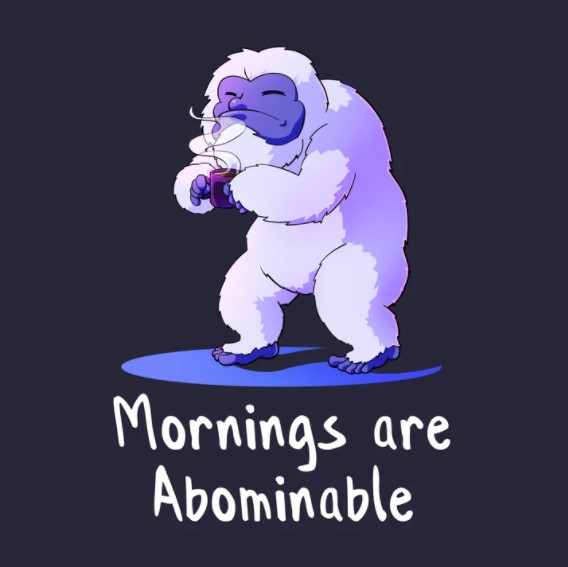 TeeRexTee1's tweet photo. Isn't this how it always feels the Monday after a holiday?!?!?!? 😉 😁 

#teerextee #july #abominablesnowman #mornings #cryptid #yeti #geeky #nerdy #geeklifestyle #nerdlifestyle #geekylifestyle #nerdylifestyle https://t.co/jZ3Xp2dCtu