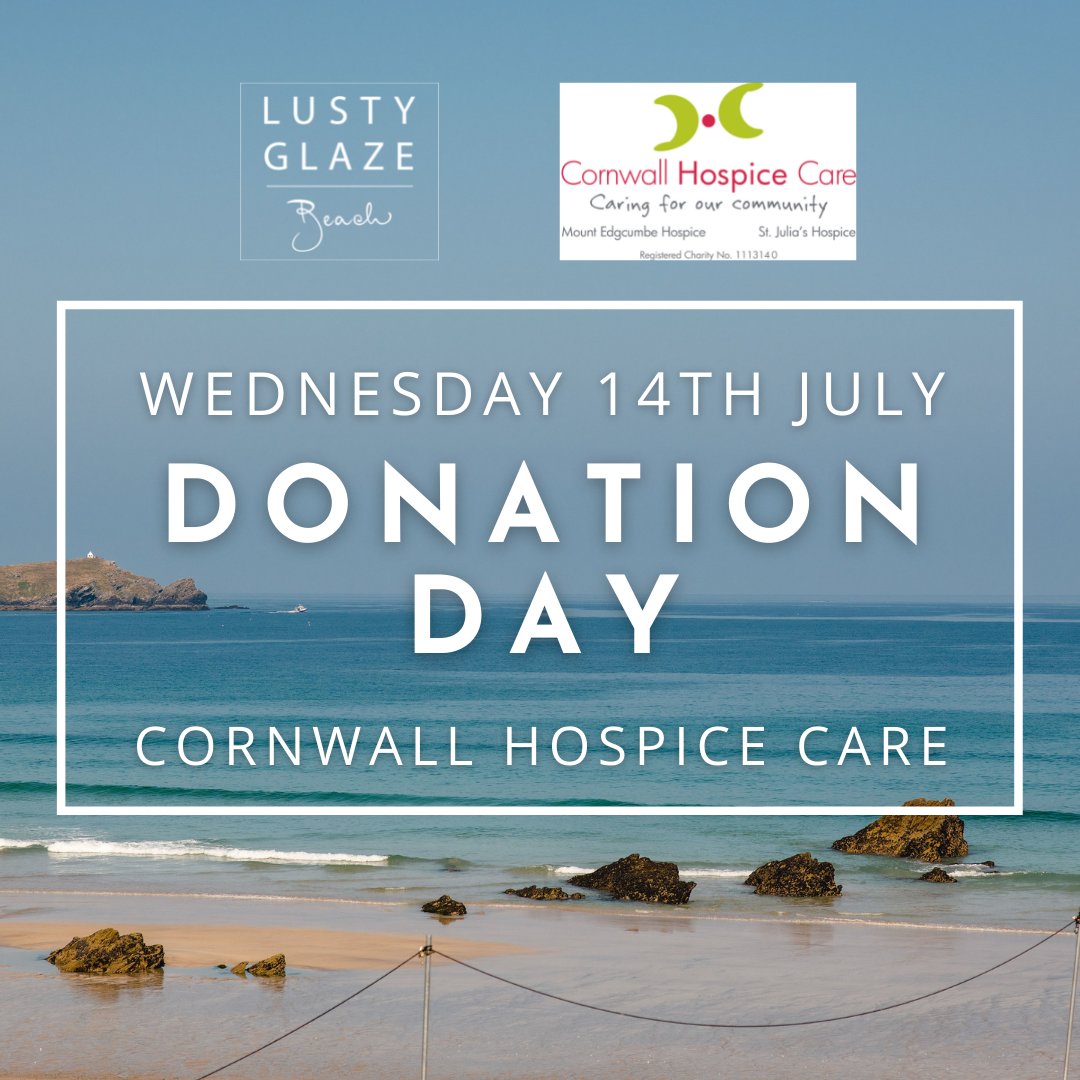 Fancy a day at the beach soon? @LustyGlazeBeach are holding a Donation Day on Wednesday 14th July supporting us, as part of their plan to help local charities, using the beach to raise awareness and much needed funds. Find out more at buff.ly/3qUrLft