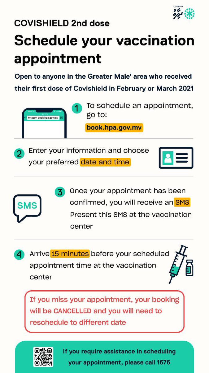 HPA_MV's tweet image. If you miss your appointment, your booking needs to be RESCHEDULED to a different date and time.

If you require assistance in scheduling your appointment, please call 1676.