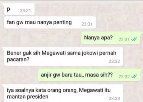 Berarti Jokowi pernah hampir nikah sama Prabowo dong ya?
Kan Prabowo pernah jadi 'Calon Presiden'.