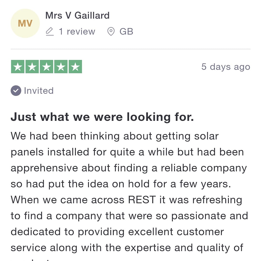 RESTUKMargate's tweet photo. What a fantastic in-depth review from our customer Mrs Gaillard. Well done everyone ⭐⭐⭐⭐⭐.

Full review: https://t.co/ylvSI9pAQE

#review #customerreview #solarreview #fivestarservice #fivestarreview #gogreen #climatechange #savetheplanet #solar #electricity https://t.co/yjGFqxG4yj