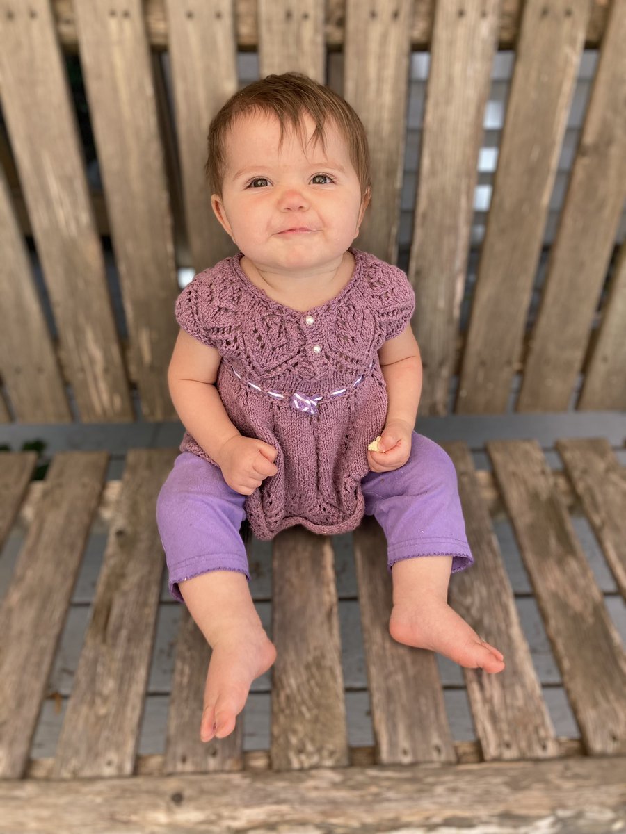 ClothiersRose's tweet photo. A lot of folks don’t want to buy high-quality #handmade #babyclothes because babies grow so quickly. But well-made dresses can adapt as the baby grows. Here’s our model wearing a hand-knit dress by her mommy at a week old and then wearing that same dress as a shirt a year later. https://t.co/c5FSIr0Xpl