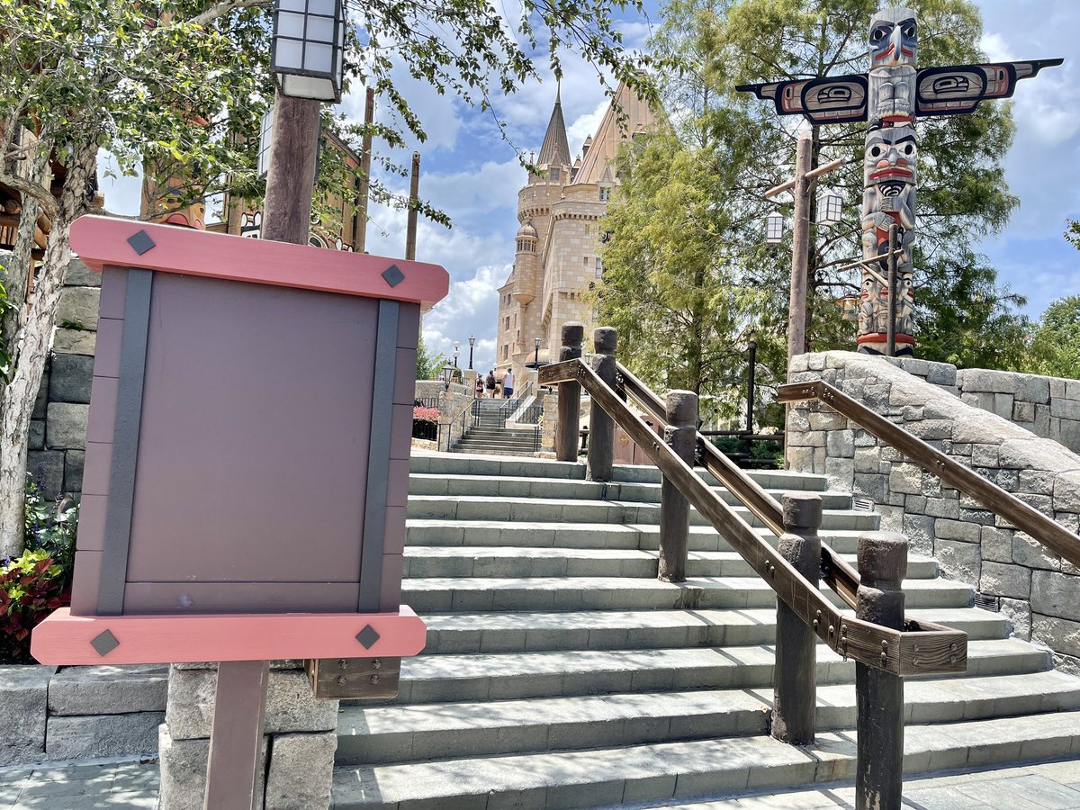 laughingplace's tweet photo. Signage for Canada: Far and Wide 360° has been removed after its closure on June 27. #WDW https://t.co/SGf9lEFTuw