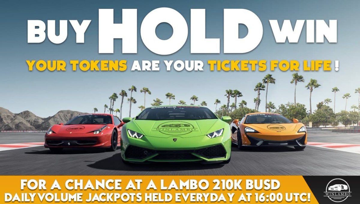 Winlambos's tweet photo. 🚨 #GIVEAWAY 🚨 #BSCGem 🚨

483 HODLERS WON! 🤑 84,590$ 💸 in June 2021
   🏁 LIVE THE LAMBO LIFE !🏁
✔️MEGA WIN WORTH 210,000$💵
✔️DON'T MISS OUT!!🤞🏼
✔️ WIN BIG! @ https://t.co/NUEP61hUwU

🚨RETWEET🔁FOLLOW &amp; COMMENT TO 💥WIN 10K🎫
 
👇🏼                 👇🏼              👇🏼 https://t.co/aMxx2ugbBZ
