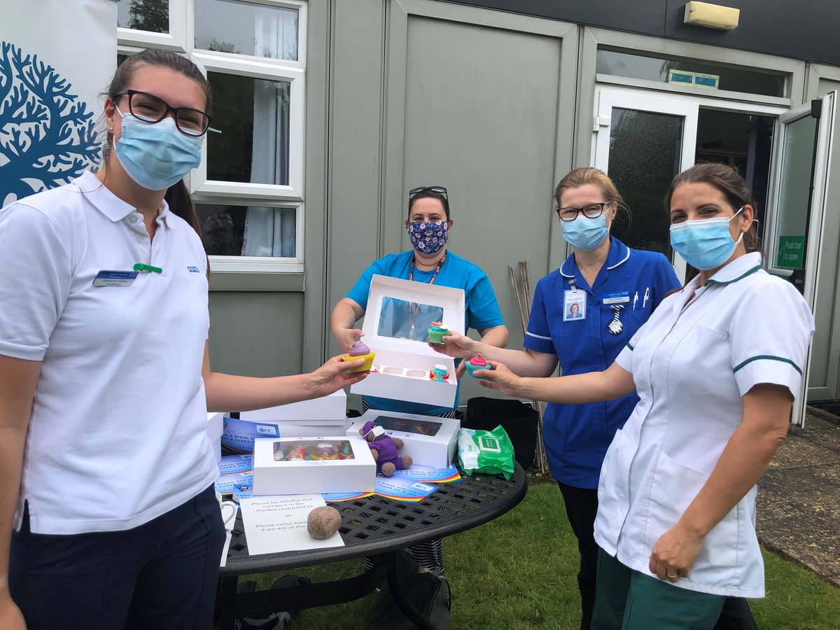 OxfordHealthNHS's tweet photo. Today the trust celebrated the #NHSBigTea on the #NHSBirthday - staff were encouraged to take a break and have a cuppa. Witney Community Hospital held a socially distanced garden party following COVID-19 guidelines. Thank you @OxHealthCharity. Read more https://t.co/VPtLVesKNx https://t.co/U9rRGuEGRF