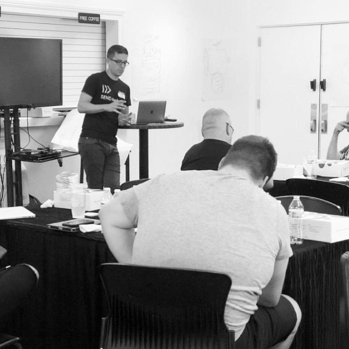 sendvegas's tweet photo. COACHING LAB #1 🧫 
We had such an awesome first coaching lab led by Pastor @joshcarter0612! Teams got better and hit the white boards with vision. Thank you for hosting us @TheHillsLV! Best days are ahead! 🙌📝 #wearesendnetwork #SENDVegas #coachlab @NAMB_SBC @sendnetwork https://t.co/leuRmGddqq