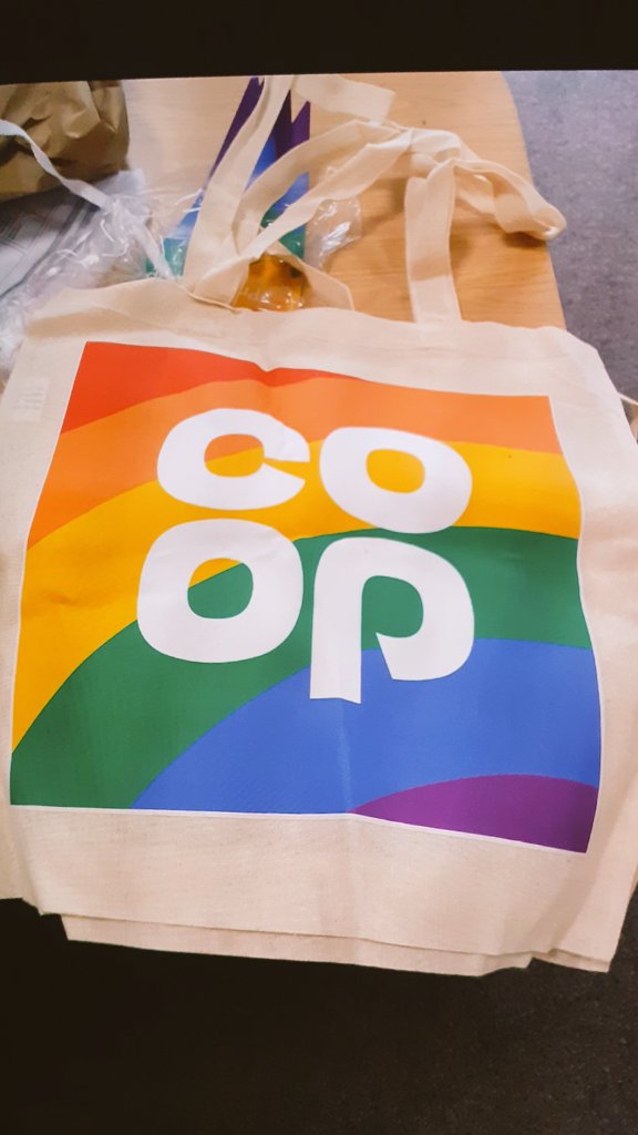 Excited to do a spot of shopping with my new bag 🌈🛍 <a href="/coopuk/">Co-op</a>