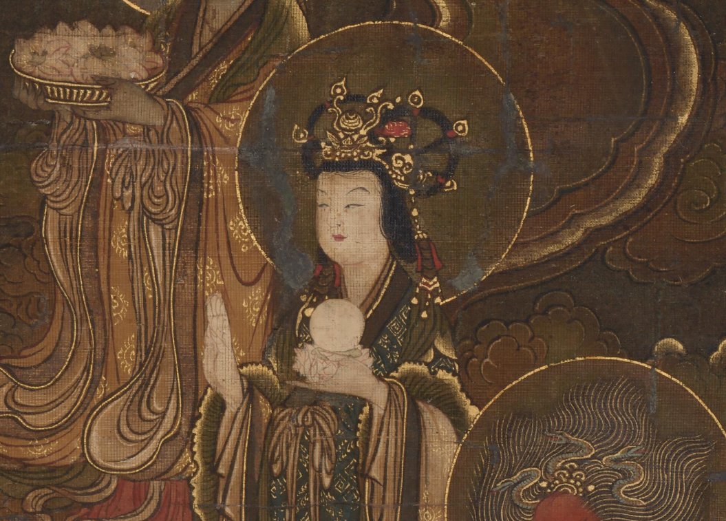 Moon. "Descent of the Nine Luminaries and the Seven Stars at Kasuga 北斗九曜春日降臨図." 1300s. Japan.
clevelandart.org/art/2015.63