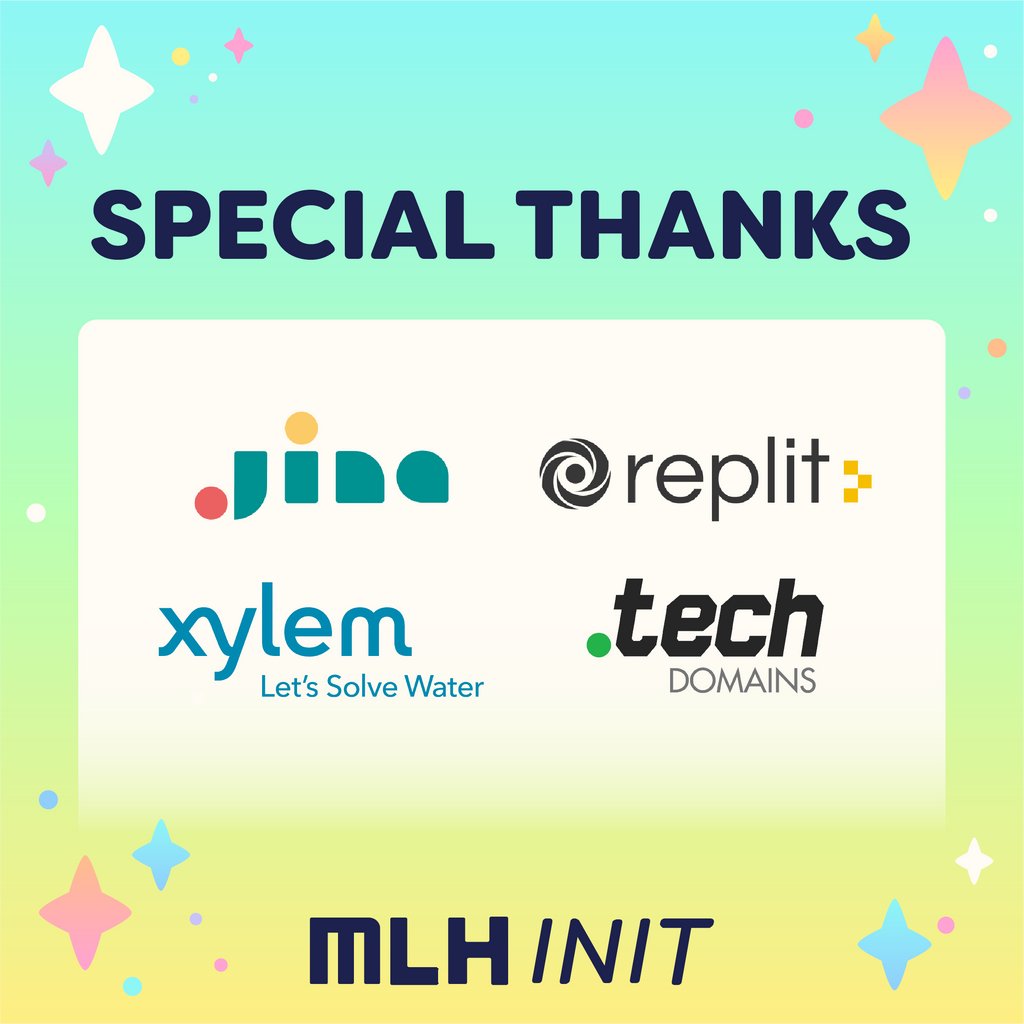 MLHacks's tweet image. Of course, a huge thanks to our sponsors who made this event so incredibly memorable event! #mlhinit @jinaai_ @dottechdomains @replit @xleminc l8r.it/2ePE