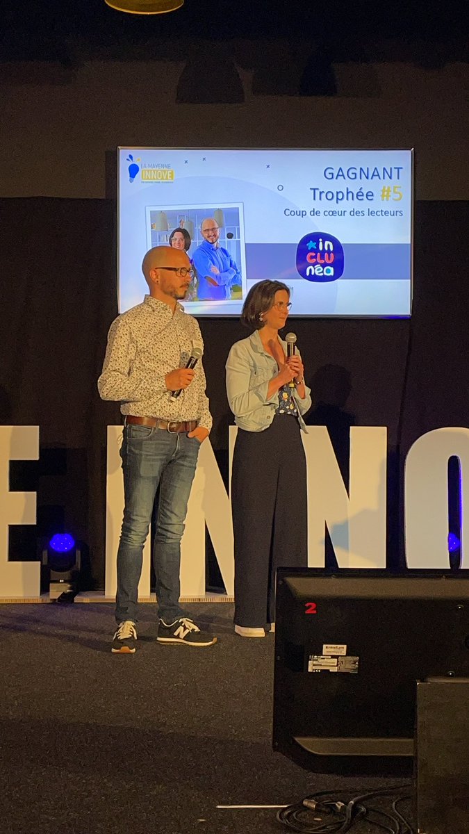 Le prix coup de coeur des lecteurs de <a href="/OuestFrance/">Ouest-France</a> est attribué à la société <a href="/inclunea/">Inclunéa</a>  #btob #innovation #lamayenneinnove - Bravo 👏