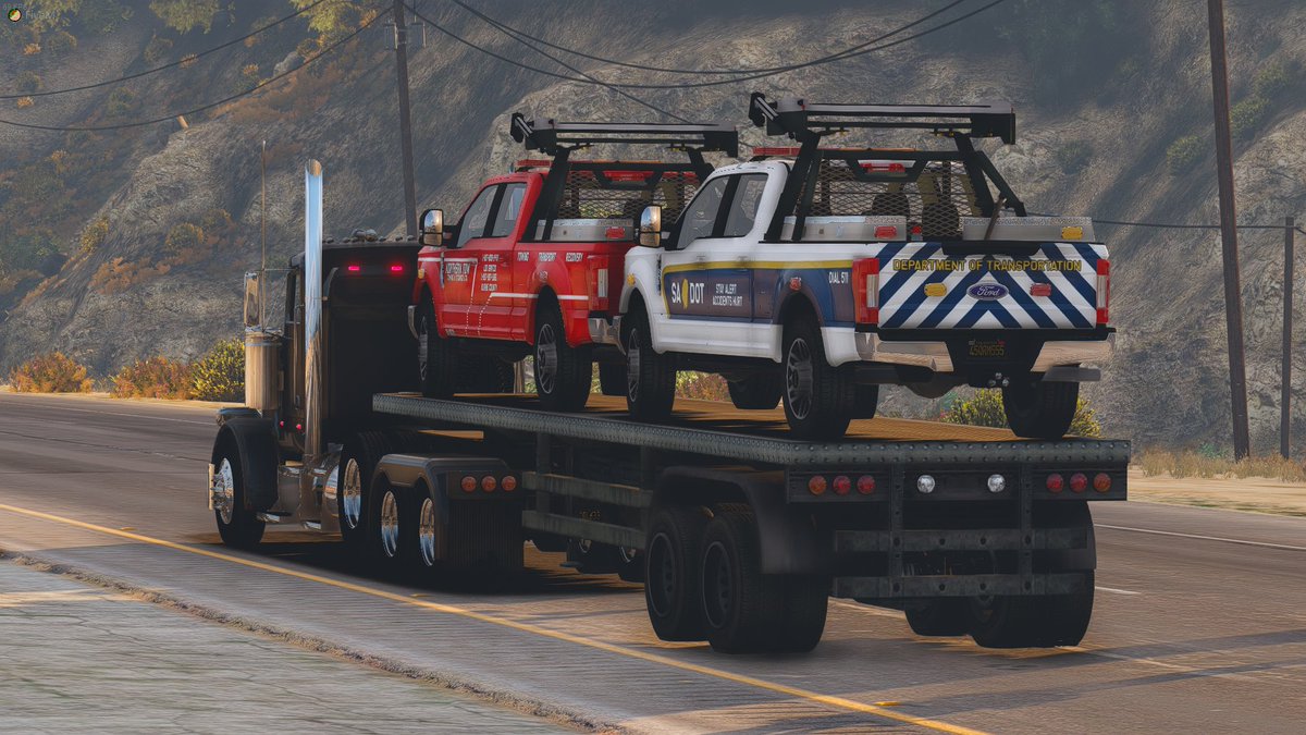 Nicholas doing some trucking! Nice lookin fleet by Northern Tow and SADOT!

Photo by Nicholas S. CIV-21

#northernroleplay #civilianroleplay #gtavrp
