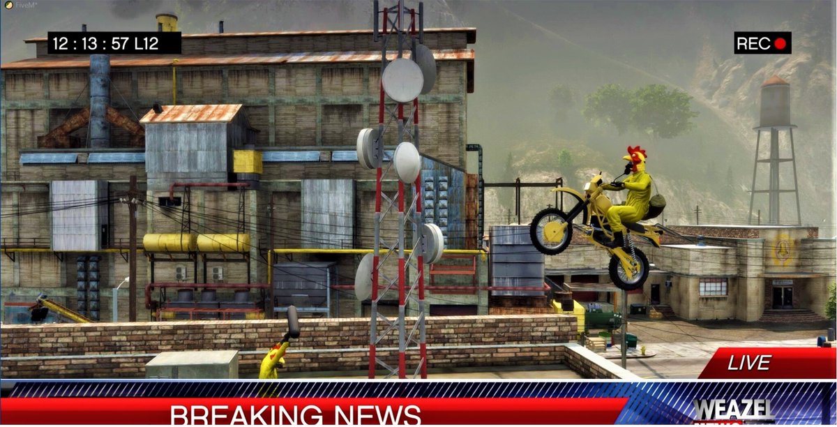 I must have missed this segment on <a href="/SanAndreasPress/">The San Andreas Press</a> today... a man in a chicken costume riding a dirt bike? Is this a promotional stunt by Cluckin' Bell or Bishop's Chicken?

Photo by Zack M. H-9

#gtaroleplay #gtarp #northernrp #northerncivilian