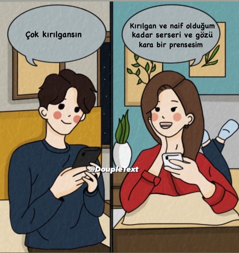 Bir Kadın bir Erkek (@doupletext) on Twitter photo 