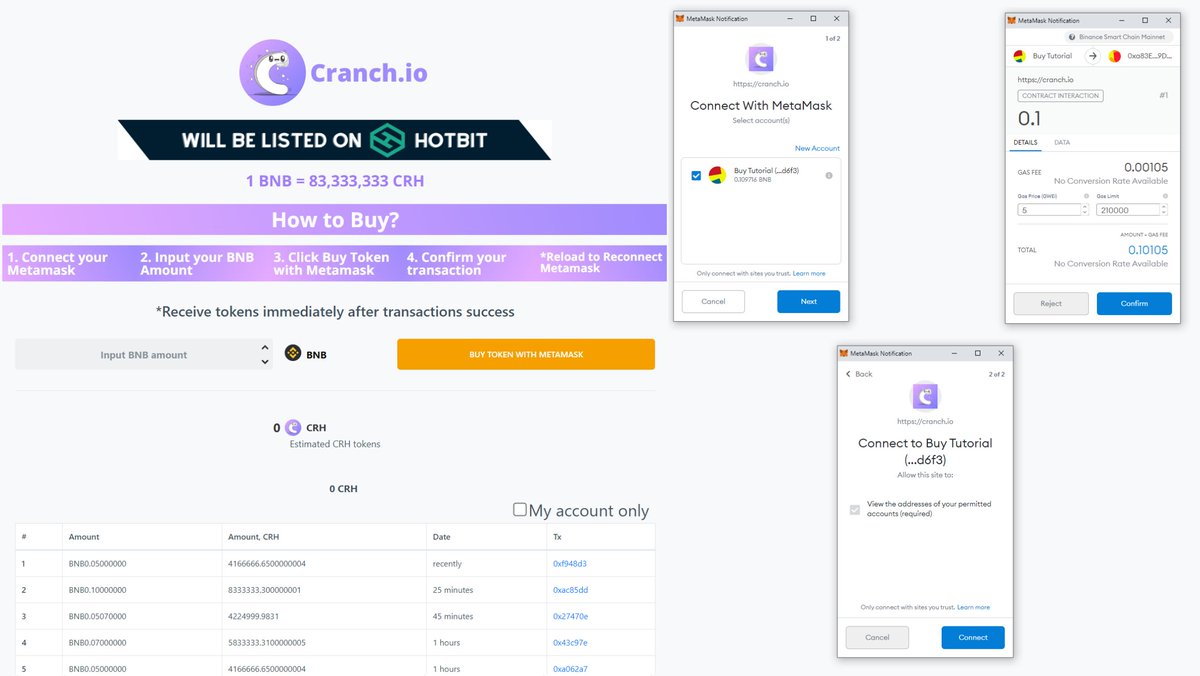 📣 #CRANCH #PRESALE IS STILL LIVE 📣
cranch.io/presale

🤩 Presale price 1 BNB = 83,333,333 CRANCH presale-token

🎯 Listing Price 1 BNB = 20,000,000 CRANCH

⌛️ Don't Miss this x1000 Opportunity!! Buy Now 🚀
👉 cranch.io/presale

#CRANCH #PRESALE #BSC #HIDDENGEMS