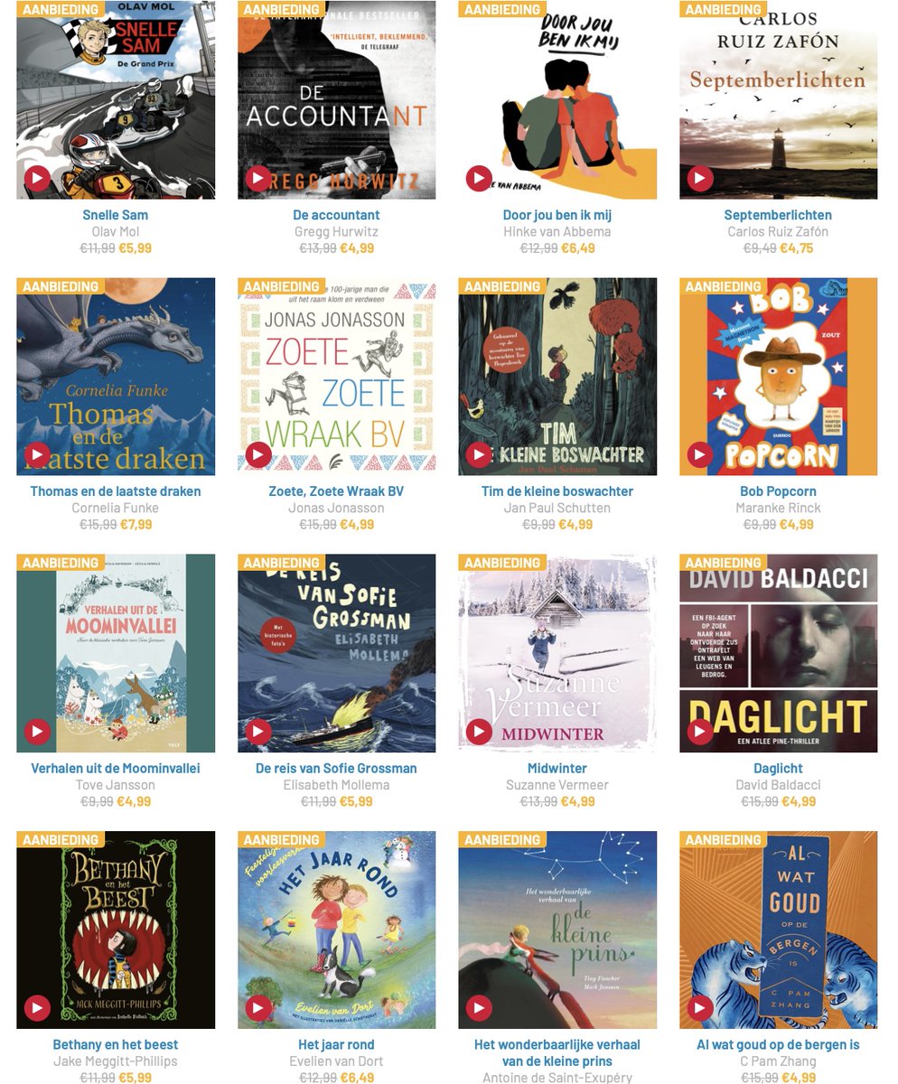 Luisterrijk bestaat deze maand 15 jaar! We vieren dat met wisselende #aanbiedingen met tot wel 75% korting. Check regelmatig luisterrijk.nl/luisterboeken/…
☑️ Onze Twitter-volgers krijgen in juli ook nog eens 10% extra #korting met actiecode TWLR15JAAR 🎧🎉

#luisterboeken #audioboeken