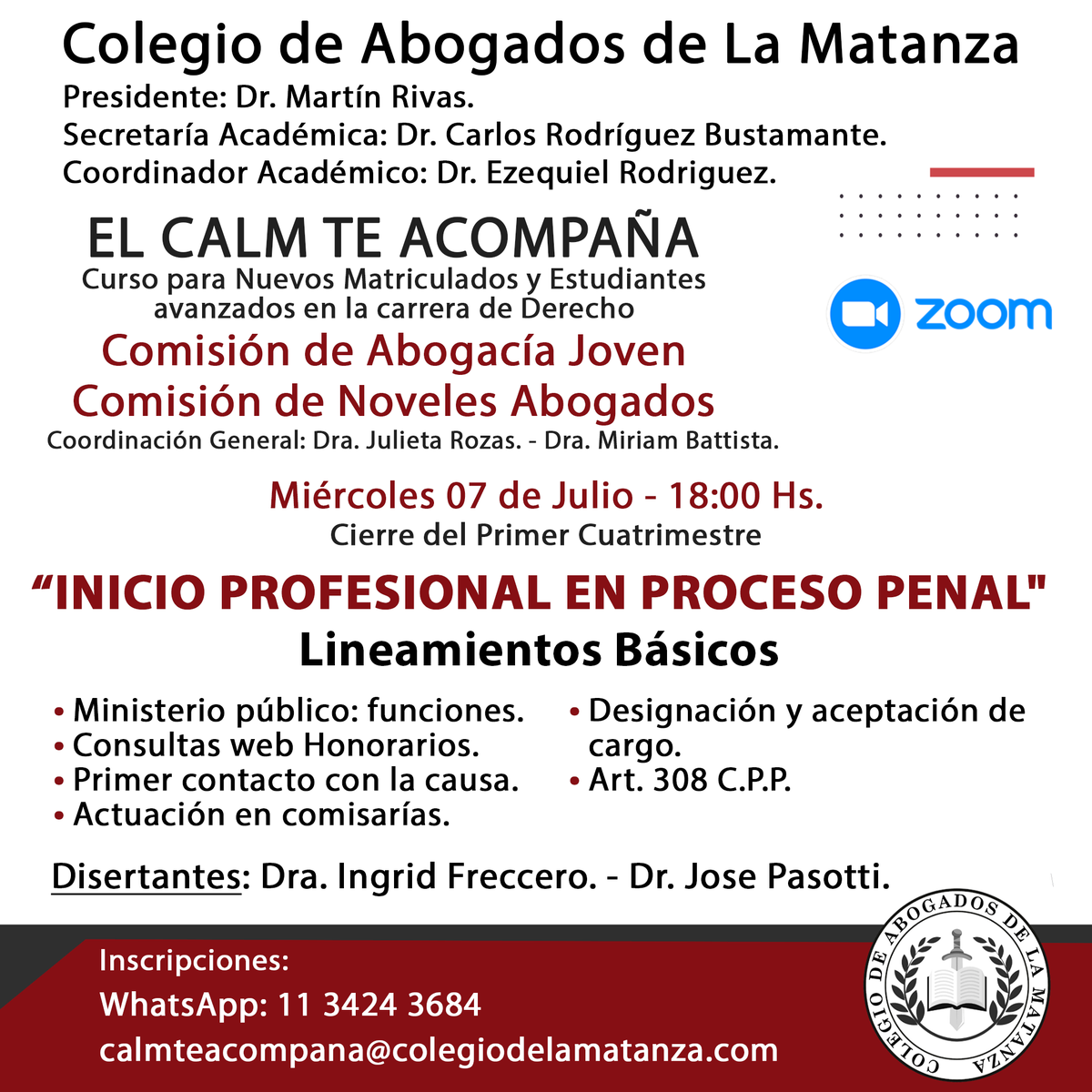calmatanza's tweet photo. #calm #colegiodeabogados #pertenenciacalm https://t.co/RnMzOWjkkK