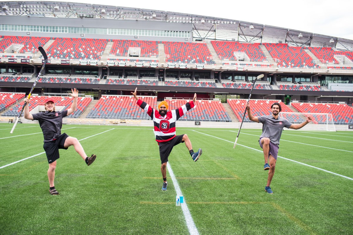 We can all learn a little bit from <a href="/GurdeepPandher/">Gurdeep Pandher of the Yukon</a>! 

Thank you for spreading your positivity around Canada and bringing it to <a href="/TD_Place/">TD Place</a>.🙌