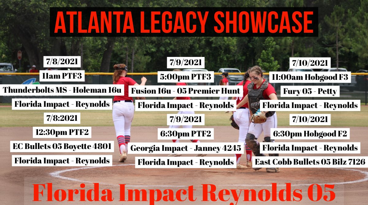 Few more 😴 until we head to #Atlanta for the <a href="/LegacyShowcase/">Legacy Showcase</a> 🥎  Elsa better let the storm go and ❌ 🌧                  

<a href="/FLImpact05/">Florida Impact 05 - Reynolds</a> <a href="/IHartFastpitch/">I❤️Fastpitch</a> <a href="/ImpactRetweets/">Impact Promotions</a> <a href="/SoftballConnect/">Annetta Viviani🌩</a> @FloSoftball @StriveSoftball