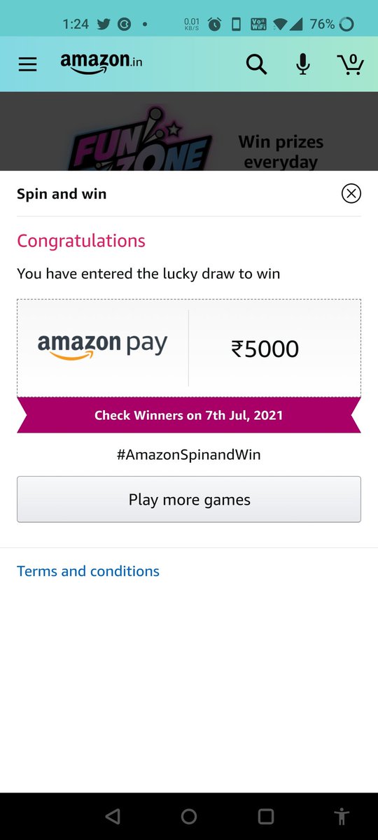 SIbraheem5's tweet photo. #AmazonSpinandWin https://t.co/Mtkwe3FxzZ