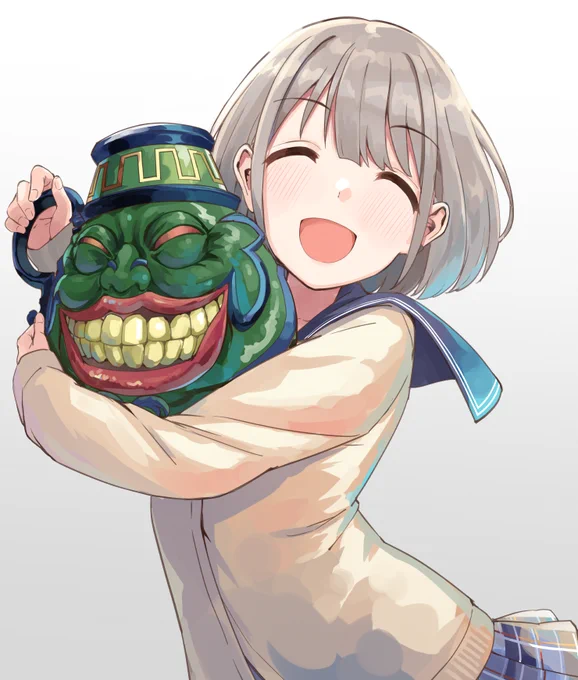 Skeb納品しました
とある壺を抱えて嬉しそうな芹沢あさひ 