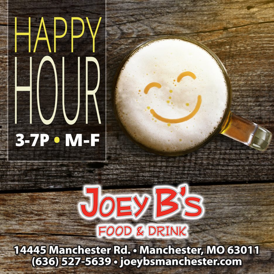 Get happy with Joey B's! #HappyHour specials and more.
