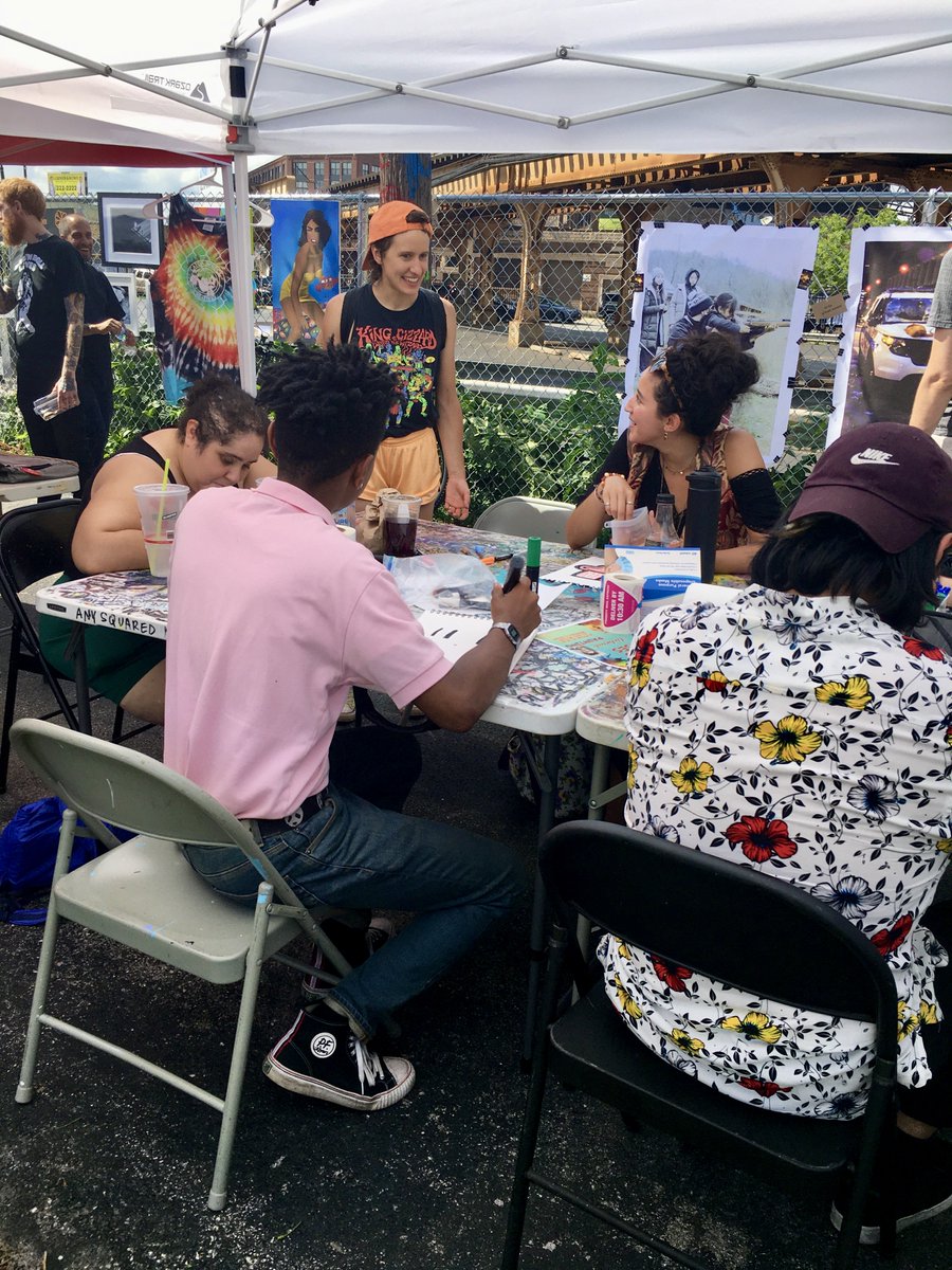 AnySquared's tweet photo. Against Da Fence 2021 was pure joy on Sunday June 27! #logansquare #projectlogan #graffitiart #anysquared #againstdafence #renegadesoffunkchicago #artpluscommunity #chicagoart #stickers #graffiti @flashabc @bboyb @squeakstarzula .... Check out photos... https://t.co/x9CfVri0DO https://t.co/d8dD3AiBme