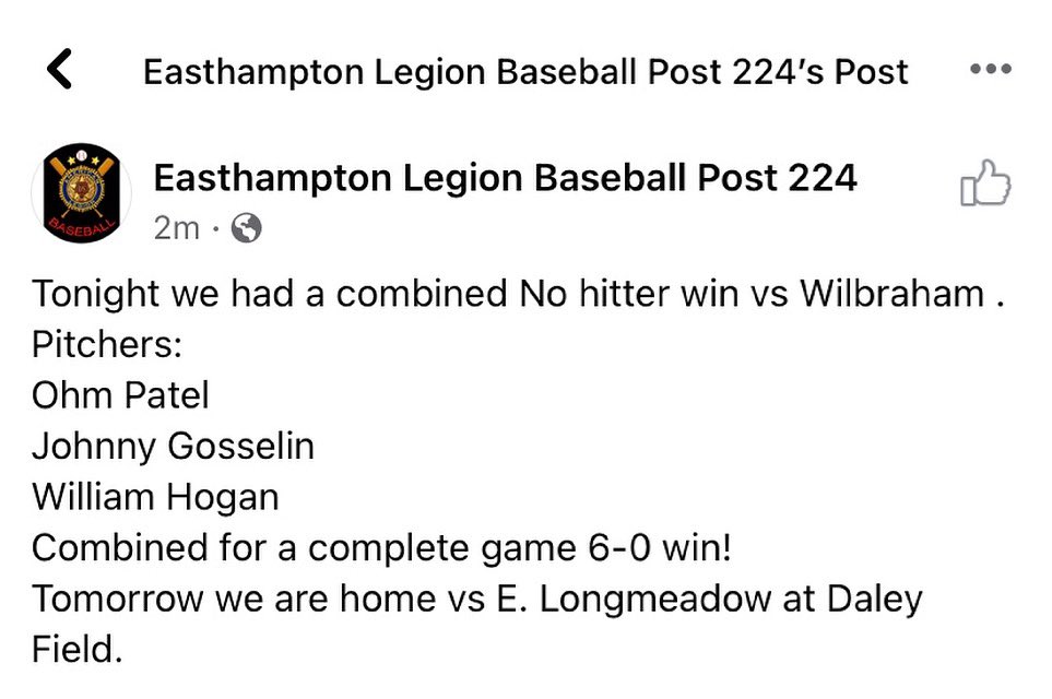 BaseballPost224's tweet photo. We hope to see you tomorrow at Daley Field. First pitch is at 5:45 PM! https://t.co/i4p2DDKkcR