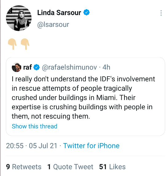AGHamilton29's tweet image. Here is the tweet Linda Sarsour deleted and the response from @dannydanon.