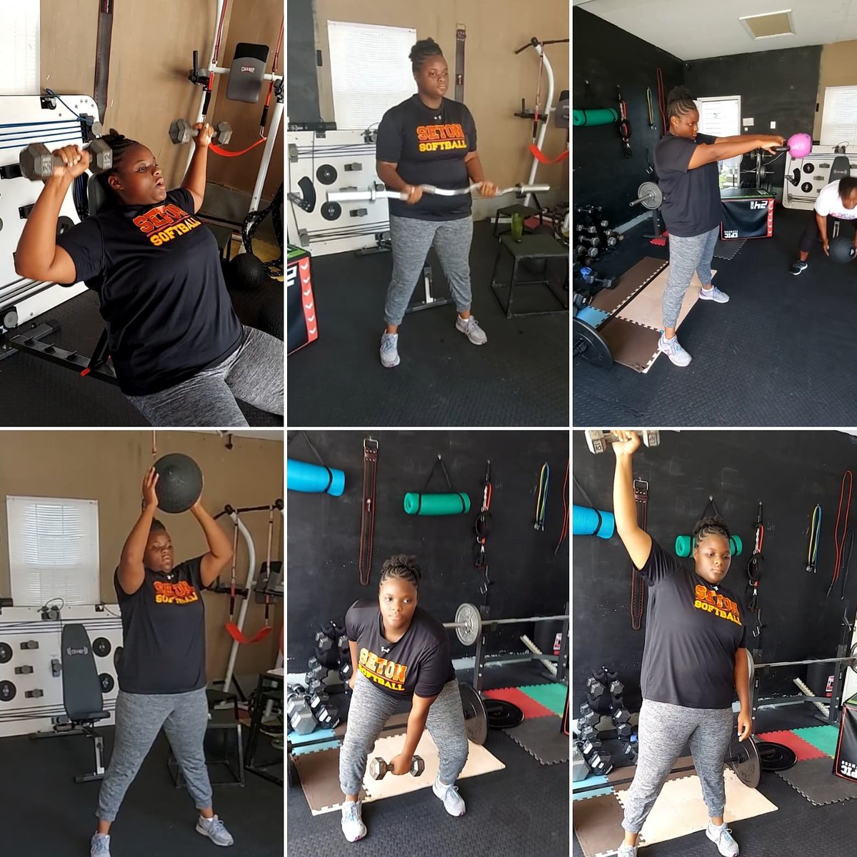 CharlesCtyElite's tweet photo. That @ElizabethSeton Roadrunner got busy today too!!🏋🏽‍♀️
#NazaraMuhammad
#SetonSoftball2023🥎 
#CharlesCountyEliteProduct💙💛 https://t.co/JLT2idrI8N