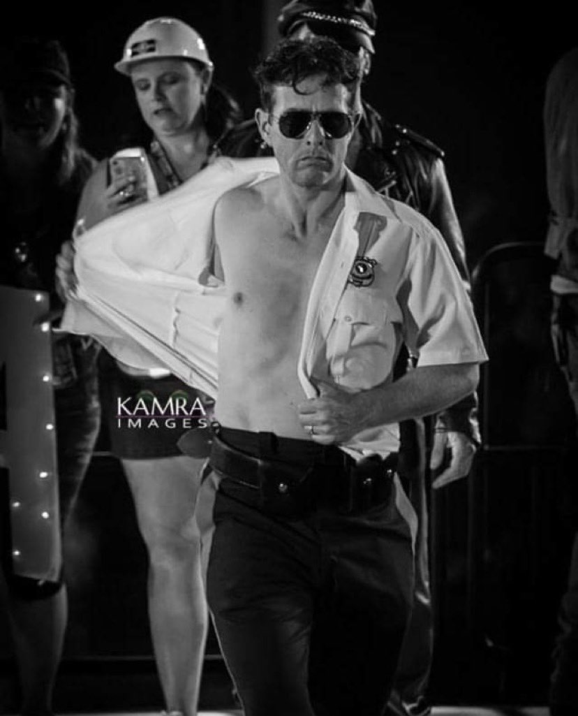 Blockeads's tweet photo. 🚨🚨🚨Sweet dreams are made of this!

Night 5 of our Red, 💥Hot💥 and Blue July. 

Let this sink in…
Joey…
Walking towards you…
In a uniform…
Looking sexy…
And then he starts taking his uniform off…

#BlockheadDown https://t.co/qLS2BbMQ71