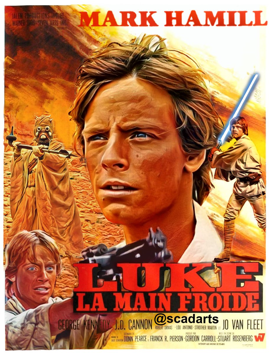 Cool Hand Luke

I used the French of this Paul Newman classic because the artwork and the fact it had Luke as the main title. Nothing to do with hand jokes

#starwars #lukeskywalker #markhamill #twinsuns #binarysunset #jedi #skywalker #darthvader @HamillHimself @starwars