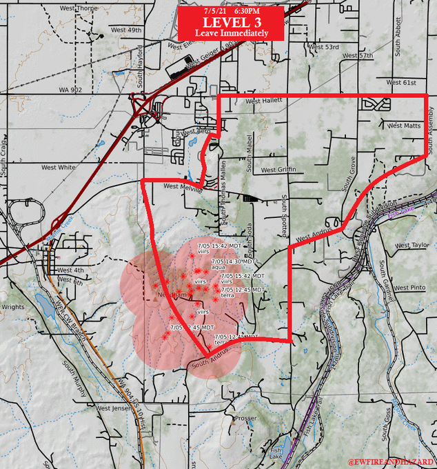 WA Andrus Fire Burns 2 NW Fire Blog
