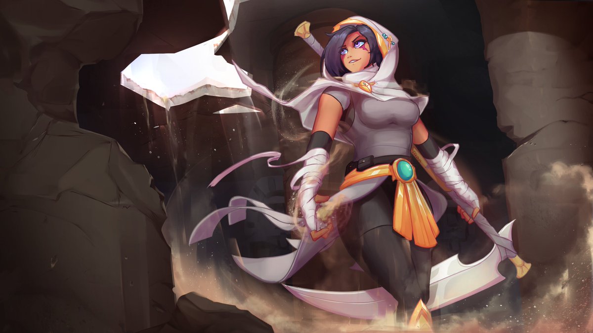 OhLookItsTekona's tweet photo. The Dune Weaver.
#Brawlhalla #BrawlhallaArt https://t.co/C96Rkgp5u7