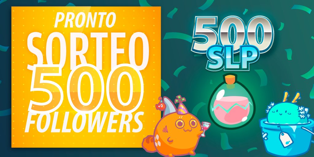 ⚠️Sorteo⚠️
Queremos agradecer a nuestra comunidad por apoyarnos en este sueño, por ello decidimos regalar con mucho cariño 500 #SLP

📝Bases del concurso: 
1 Seguirnos <a href="/ChrysalisGuild/">Chrysalis Quest</a>  y seguir a nuestro Guild Master <a href="/yuelwolf/">Yuel Wolf</a> 
2 Retweet
3 Darle like

#AxieInfinity #AxieContest