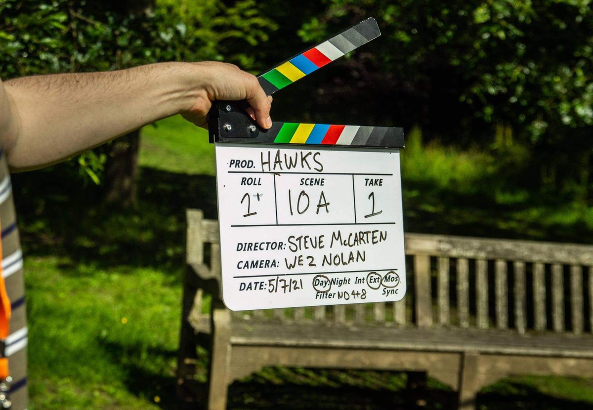 Day One - done!

<a href="/stevemccarten/">Steve McCarten - Writer/Director</a>
<a href="/TheBlackGate/">Paul Draper</a> 
#HawksMovie