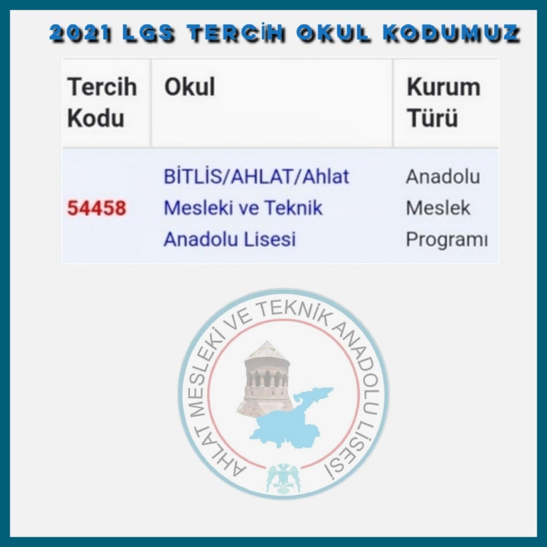 2021 LGS TERCİHİNDE OKULUMUZU TERCİH EDİNİZ... @fikretdag_42 <a href="/Korkmazemin49/">Mehmet Emin KORKMAZ</a> <a href="/Ozdenmutluk49/">mutluk özden49</a>