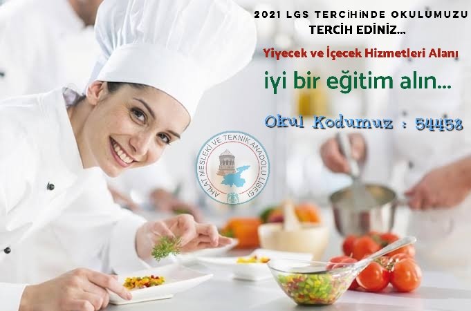 YİYECEK VE İÇECEK HİZMETLERİ ALANIMIZLA:  İYİ BİR EĞİTİM ALARAK ÜNİVERSİTEYE HAZIRLIK YAPIN, İSTERSENİZ LİSE EĞİTİMİNDEN (AŞÇILIK, PASTANECİLİK VB..) SONRA KENDİ İŞİNİZİ KURUN, 5 YILDIZLI OTELLERDE VEYA LÜKS RESTAURANTLARDA HAZIR OLAN İŞİNİZ OLSUN...@fikretdag_42 <a href="/Korkmazemin49/">Mehmet Emin KORKMAZ</a>
