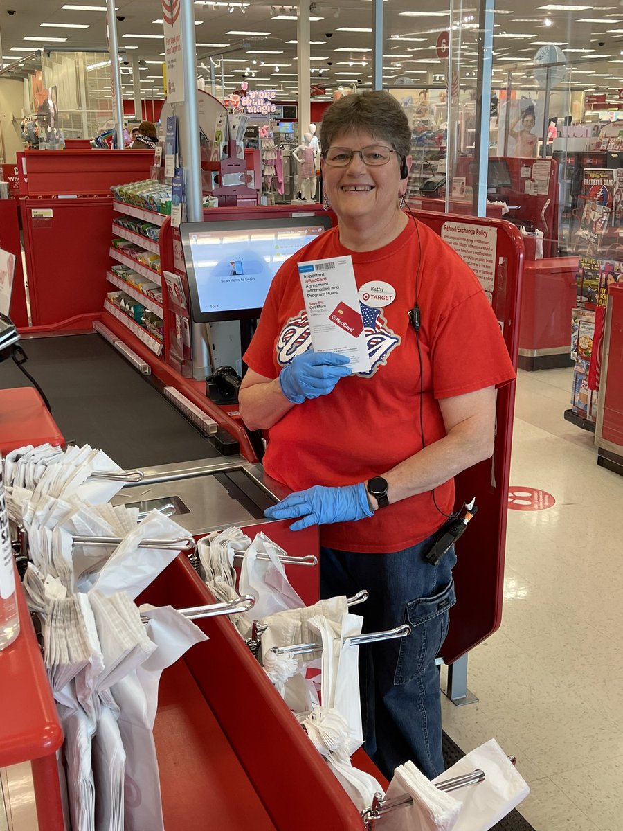 Justin Target (@justin_target) on Twitter photo I want to recognize Kathy our Redcard MVP! Kathy always goes the extra mile to ensure our guests understand the benefits and rewards them with savings. Thank you for driving loyalty with every guests Kathy! <a href="/CoreyMTarget/">Corey</a> <a href="/HollsSpace1595/">Holly Conley Bagley</a> <a href="/AshleighPlantz/">ashleigh_plantz</a> @TargetAaron @<a href="/garmtgt/">George Armstrong</a> I want to recognize Kathy our Redcard MVP! Kathy always goes the extra mile to ensure our guests understand the benefits and rewards them with savings. Thank you for driving loyalty with every guests Kathy! <a href="/CoreyMTarget/">Corey</a> <a href="/HollsSpace1595/">Holly Conley Bagley</a> <a href="/AshleighPlantz/">ashleigh_plantz</a> @TargetAaron @<a href="/garmtgt/">George Armstrong</a>