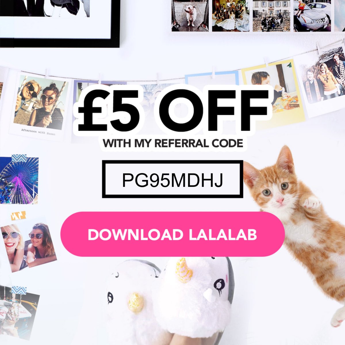 My newest discovery. #LALALAB!  📷 The app that prints photos directly from your smartphone and delivers them straight to your door. Their referral program gives you £5/$5 when you use my code, PG95MDHJ. Check it out here: ulink.lalalab.com/YYKa