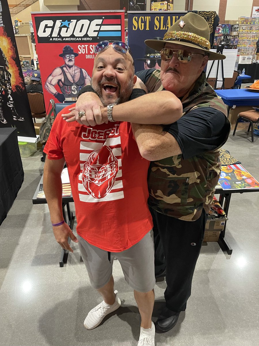 FindHard2's tweet image. Late with the post…But Joefest 2021 was great fun! Meet a lot of good people some of which I hope to be doing business with soon. 

We also got the opportunity to meet the 1 and only Sgt Slaughter. What a nice gentleman.

Shout out to the @Call2ActionShow