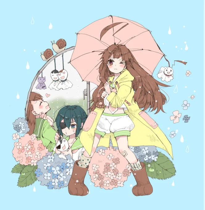 明日天気になぁれクマ!
球磨型×梅雨☂ 