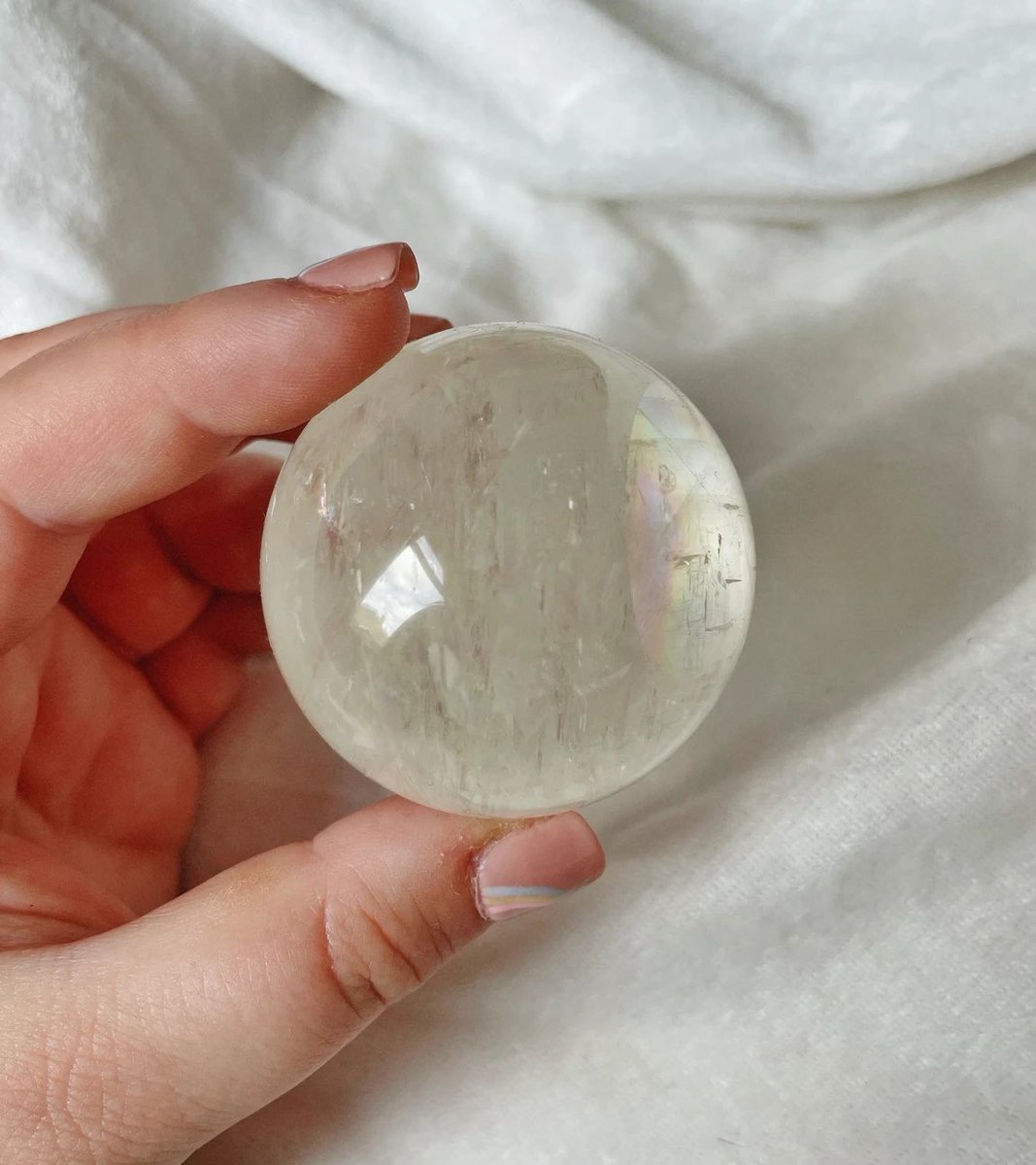 whimsycrystals's tweet image. only 2 honey calcite spheres are left!!🍯✨