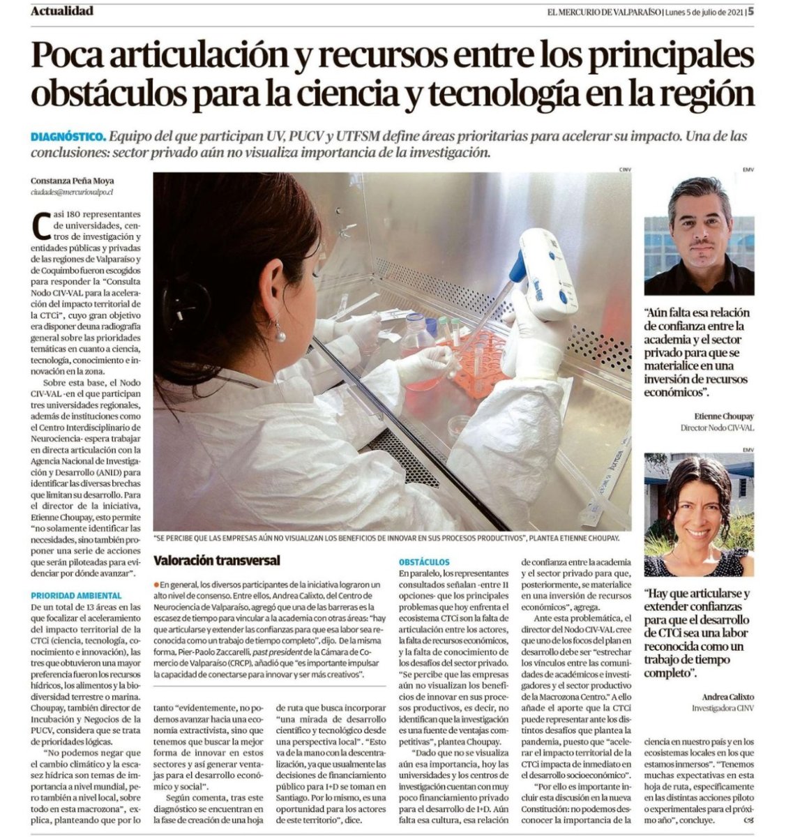 NeuroBNI (@institutobni) on Twitter photo "Hay que articularse y extender confianzas para que el desarrollo de CTCi sea una labor reconocida como un trabajo de tiempo completo" Andrea Calixto, investigadora del <a href="/CINValparaiso/">CINValparaiso</a> en el <a href="/mercuriovalpo/">El Mercurio de Valparaíso</a> "Hay que articularse y extender confianzas para que el desarrollo de CTCi sea una labor reconocida como un trabajo de tiempo completo" Andrea Calixto, investigadora del <a href="/CINValparaiso/">CINValparaiso</a> en el <a href="/mercuriovalpo/">El Mercurio de Valparaíso</a>