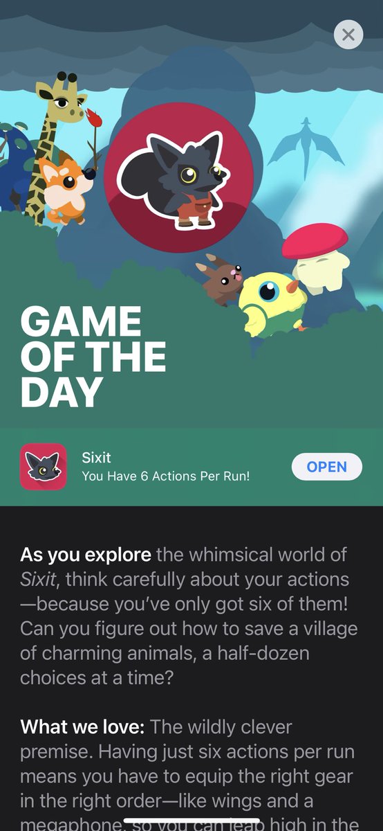 StarGardenGames's tweet image. Sixit is @Apple’s Game of the Day!! We’re so excited to welcome all these new players! Join us on Discord for hints and puzzle solving 🔗⬇️

#mobilegaming #gamedev