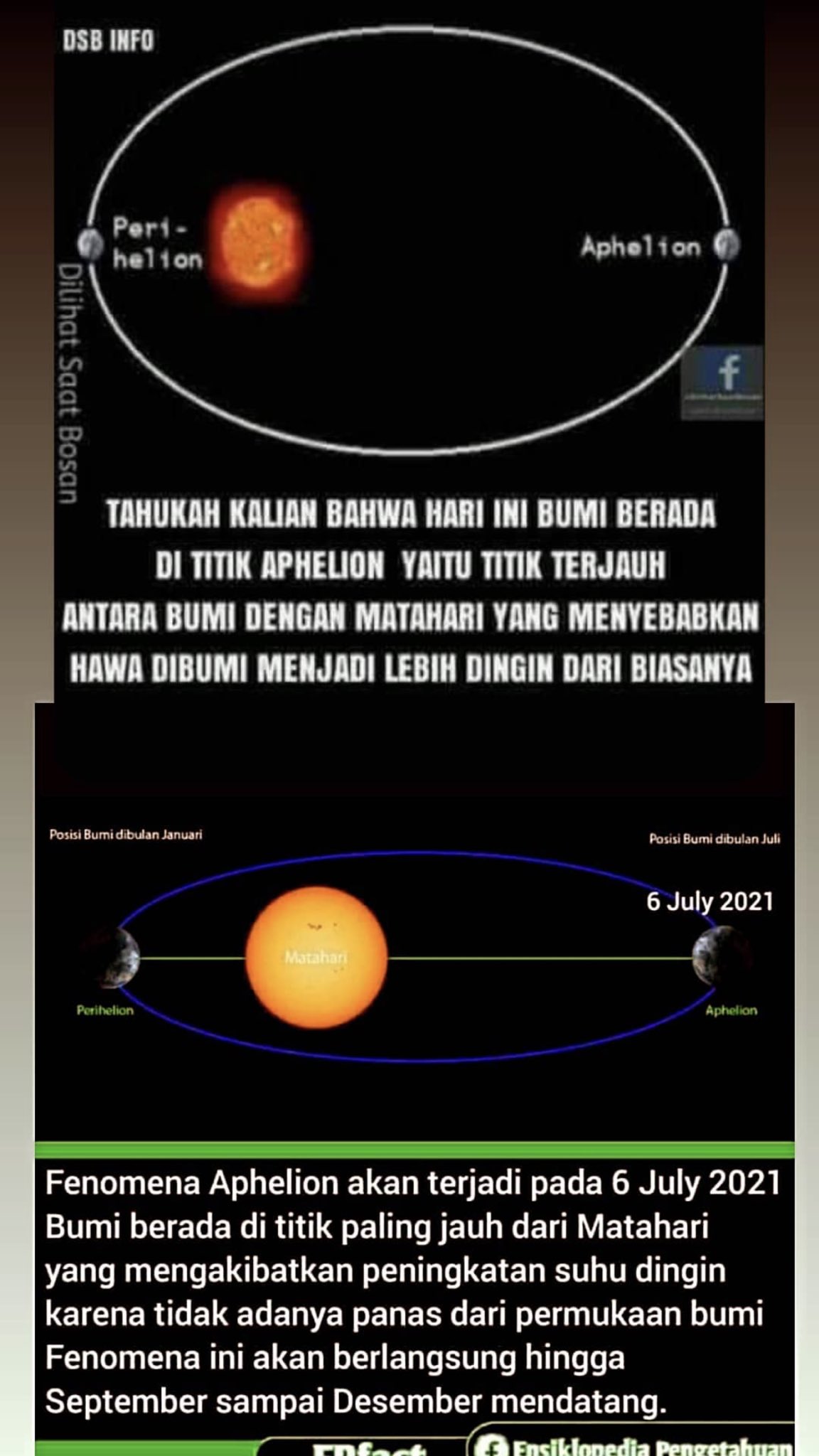Fenomena matahari jauh dari bumi