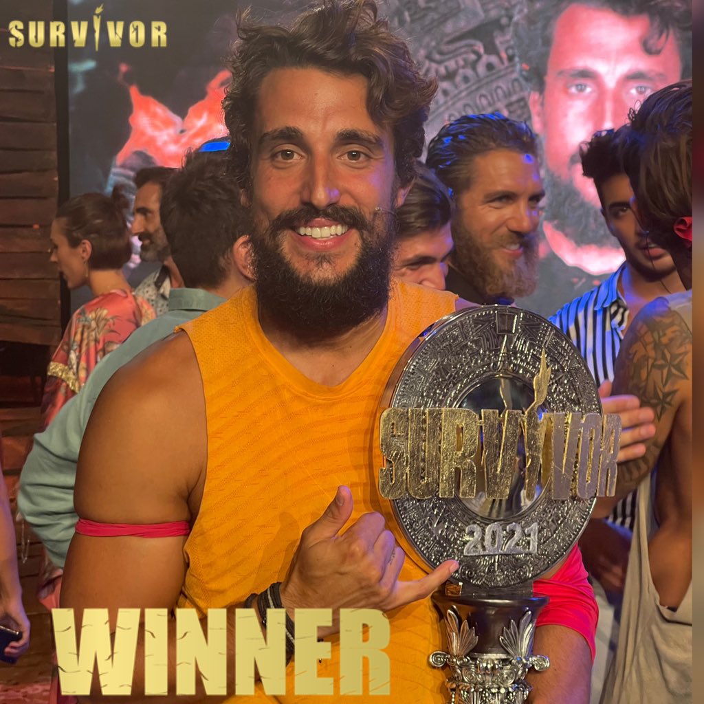 SurvivorGreece's tweet photo. Ο Σάκης ο μεγάλος νικητής του #SurvivorGr 2021 @skaitv.gr 💥💥 https://t.co/GakqmfeAt4