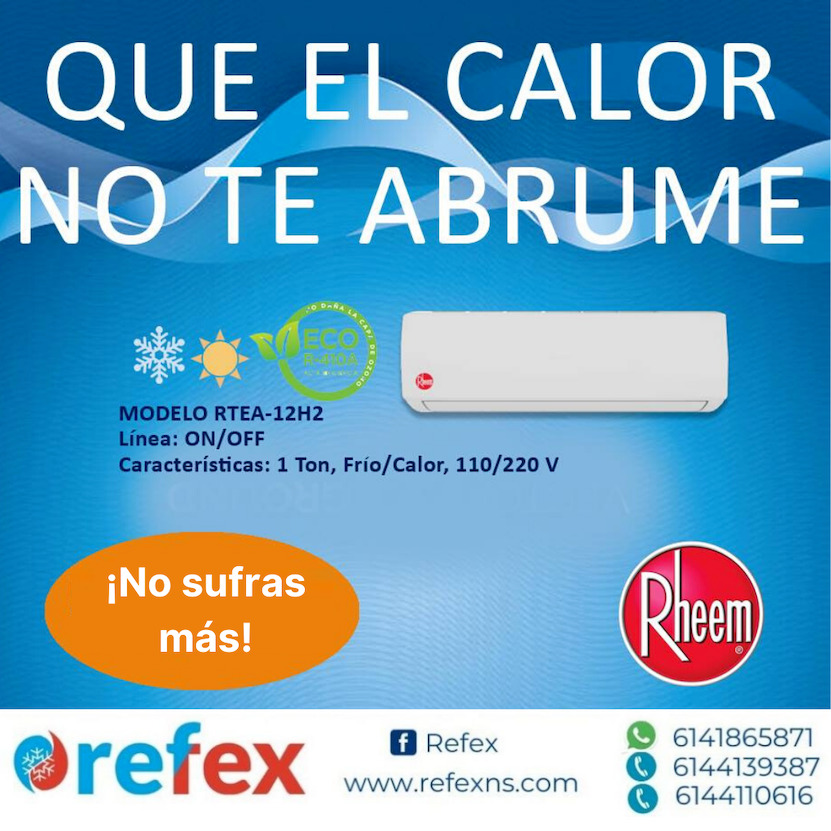Refex7's tweet image. Que el calor no te ponga de mal humor  #clima #minisplit #refex