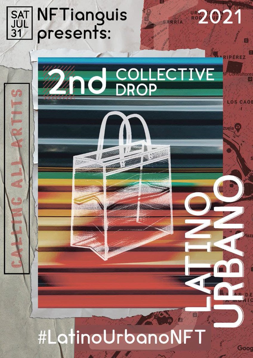 NFTianguis's tweet photo. 🚨📢🚨¡CALLING ALL LATAM ARTISTS! 🚨📢🚨

Abrimos convocatoria para el 2⃣ drop de NFTianguis, #LatinoUrbanoNFT 

Buscamos obra donde los artistas plasmen su relación con la ciudad
 🏙️espacios
💃🏾afectos 
🥘y tradiciones del lugar que habitamos

Forms ⬇️
📄https://t.co/l1QHhiNw5Y https://t.co/iVCz79HLWS