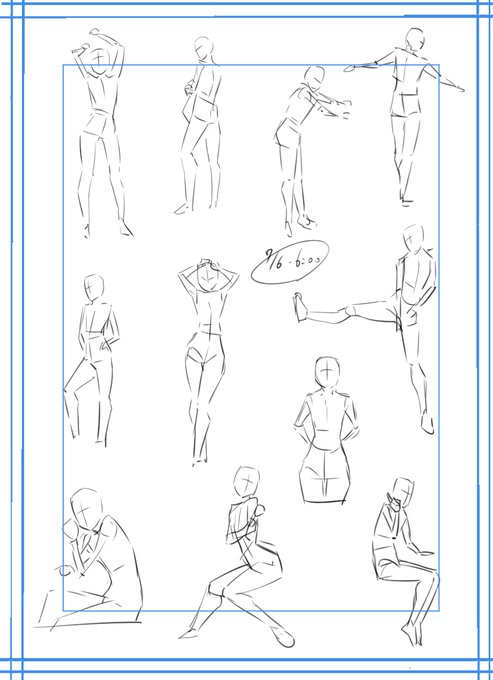 おはようございます☀️
今日も朝練60秒クロッキー消化～ 