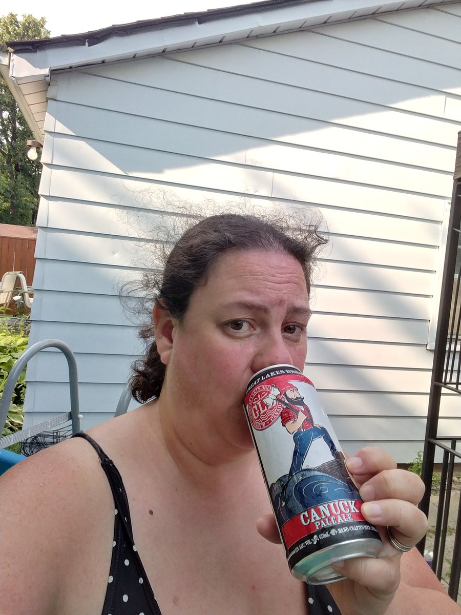 LadyPolkaroo's tweet photo. My first, "I'm back at work now" beer. Of course it just had to be @GreatLakesBeer Canuck!!! #canuckoclock https://t.co/zEC7WjIZQa
